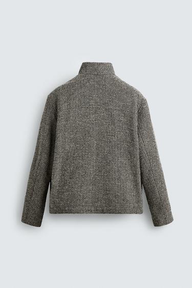 SURCHEMISE TEXTURÉE BOUCLÉ - Gris clair de Zara - Image 7