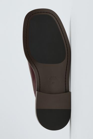 SABOTS EN CUIR - Bordeaux de Zara - Image 6