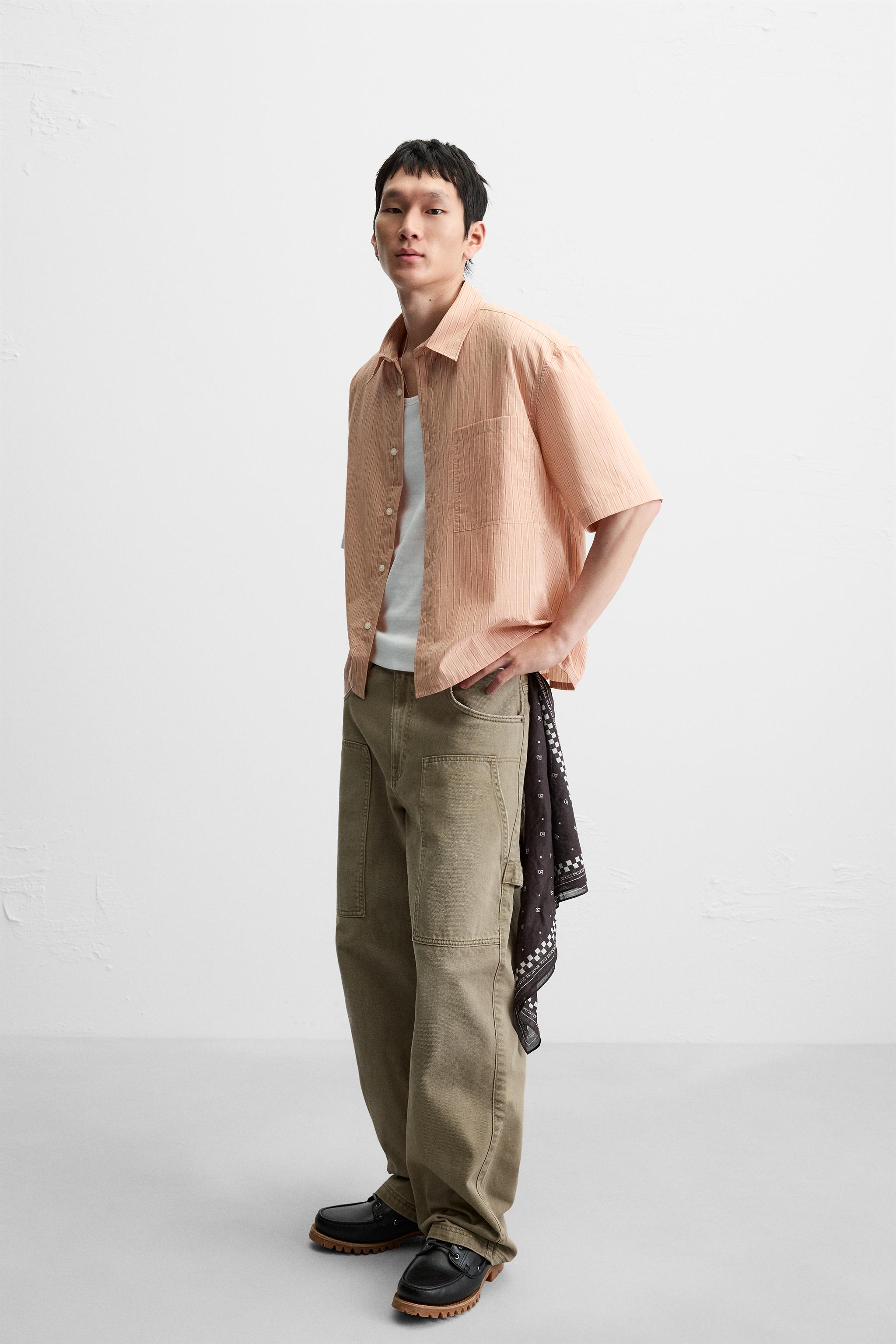 CHEMISE COURTE À RAYURES