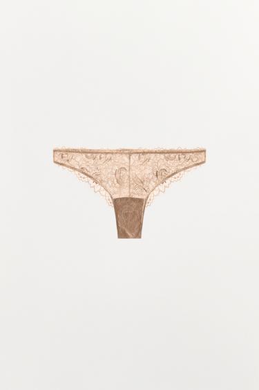 BRAGUITA ENCAJE - rosa claro de Zara