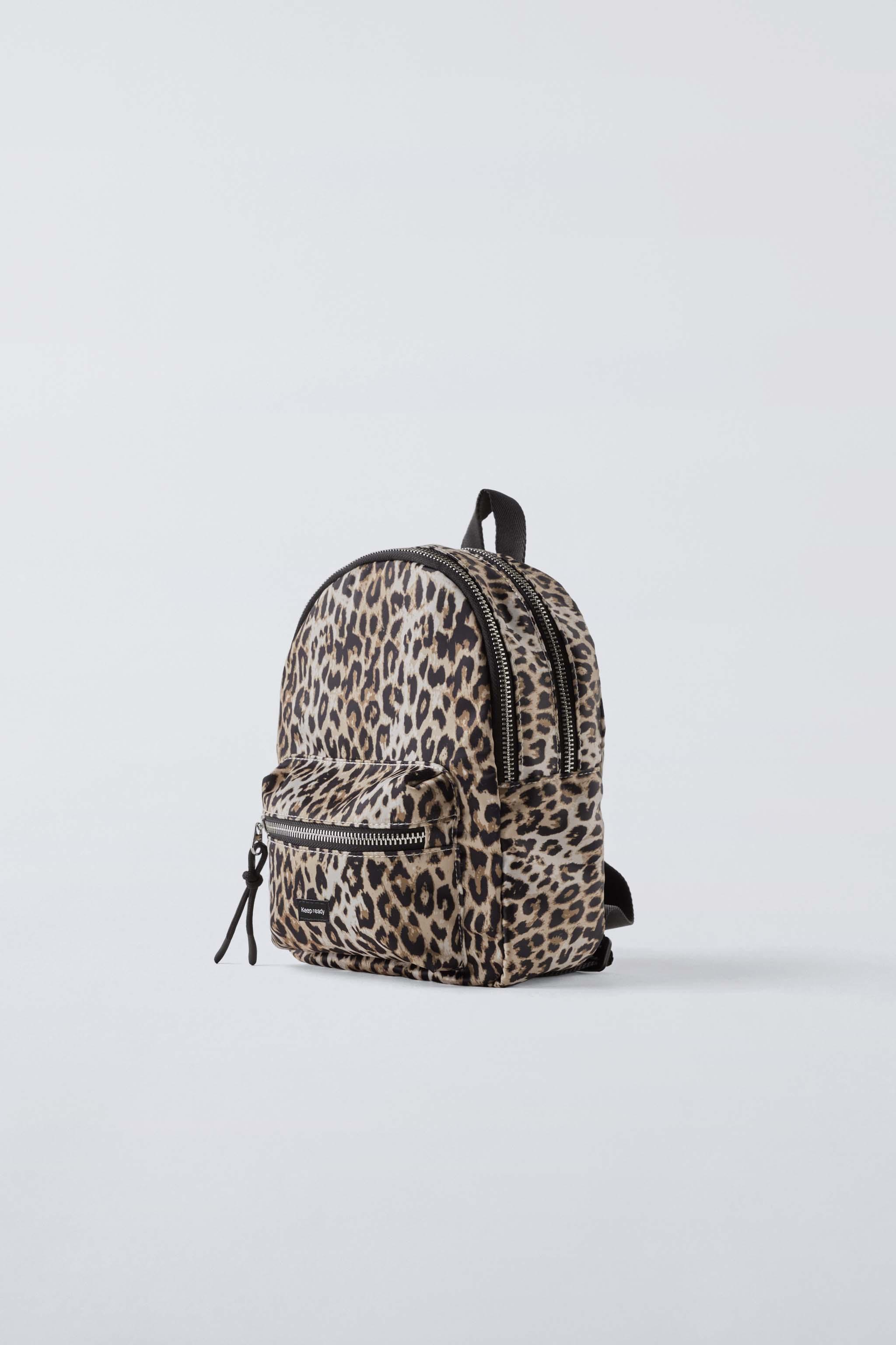 Leopard print mini backpack sale