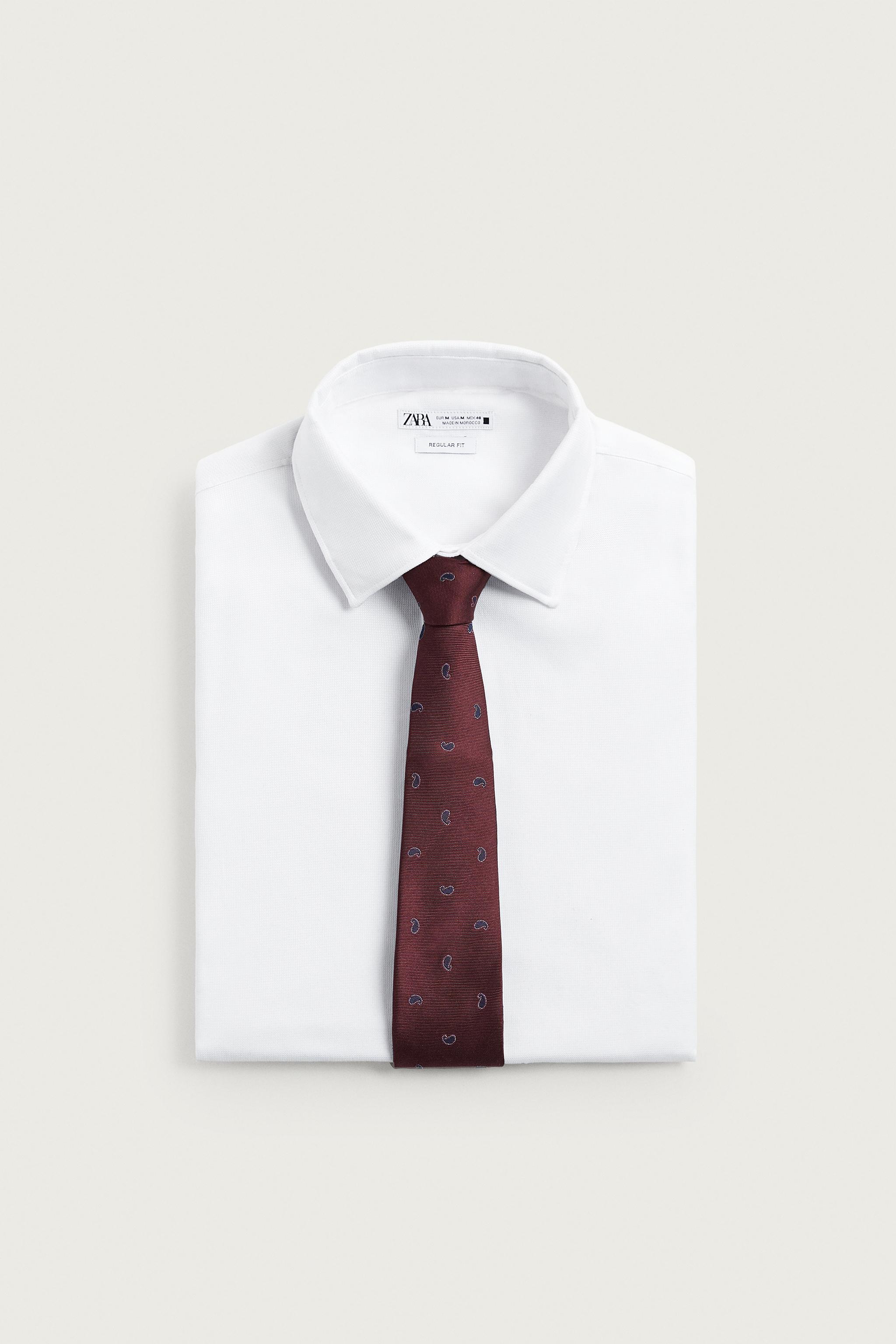 Zara %100 İpek Şal Desenli Kravat görsel 3
