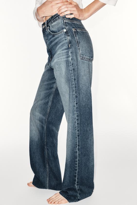 JEAN TRF WIDE LEG TAILLE HAUTE - Bleu de Zara - Image 3