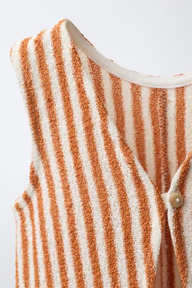 COMBI-SHORT EN MAILLE À POCHES ET RAYURES - Toffee de Zara - Image 6