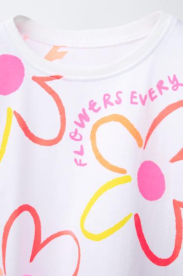 PRINTED T-SHIRT - White by Zara - Image 2