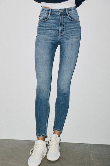 TRF HIGH-WAIST SKINNY JEANS - Light blue by Zara