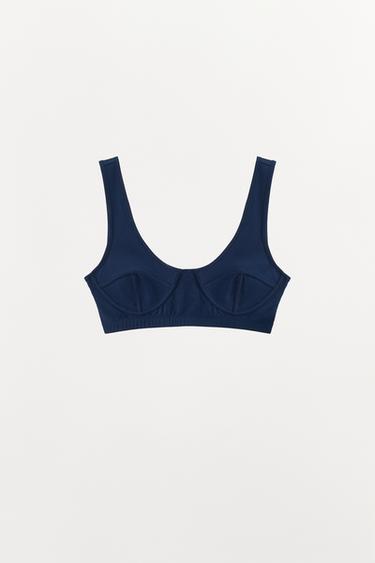 SOFT SEAM BRALETTE - Blue by Zara