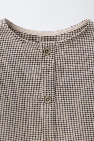 CHEMISE À CARREAUX VICHY - Noir / Écru de Zara - Image 2