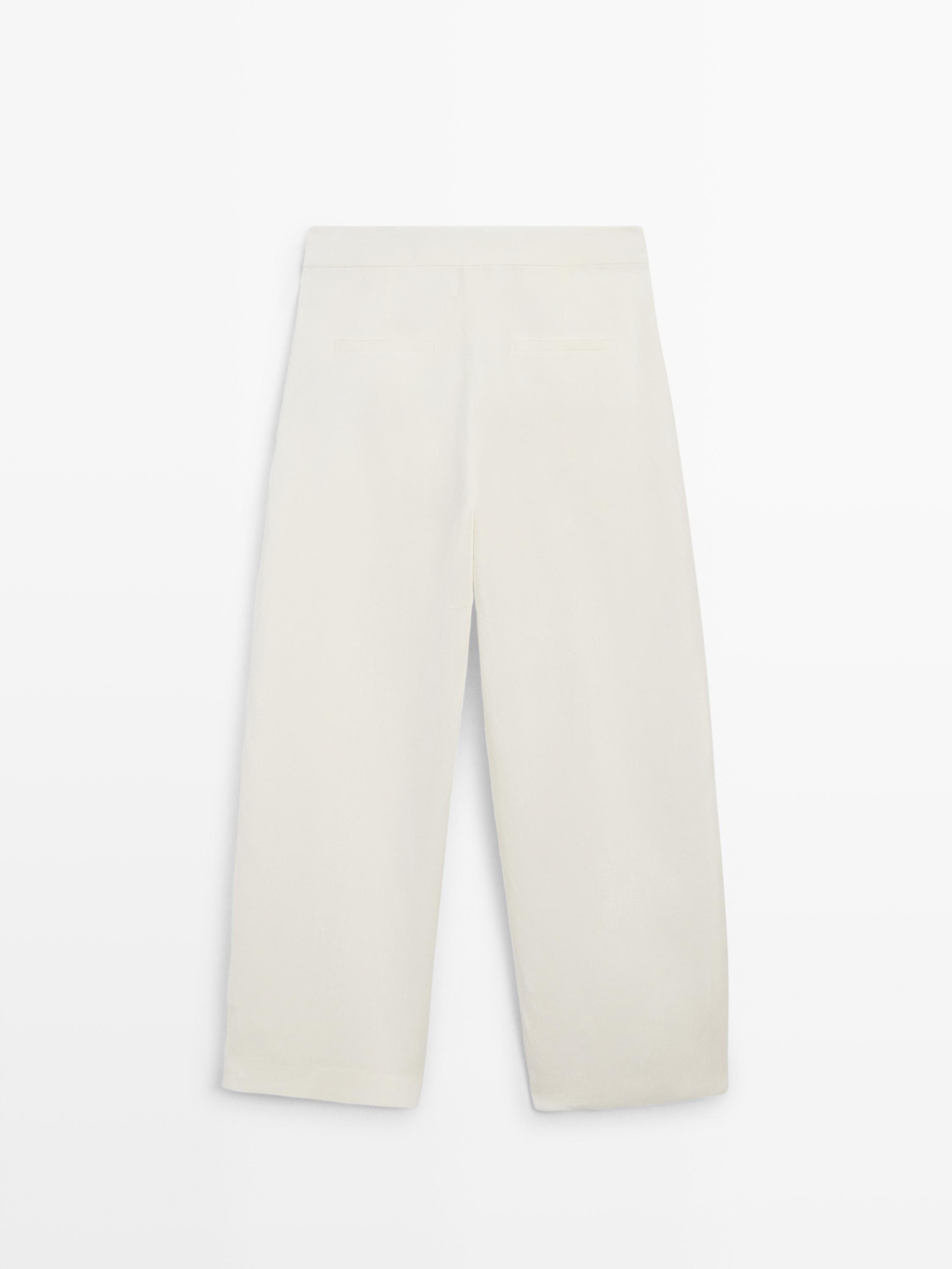 Pantalon barrel lin