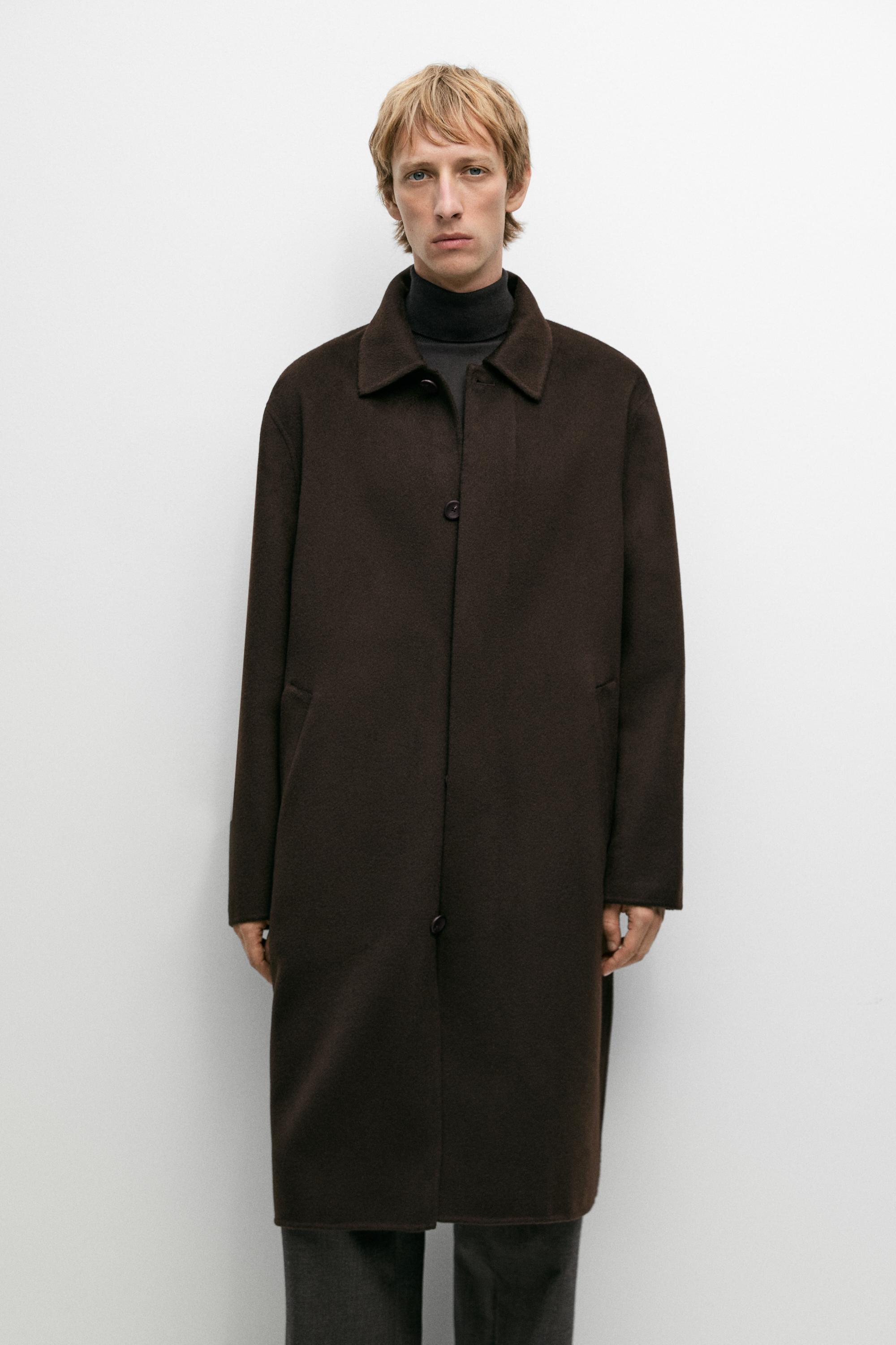 100% double-faced cashmere coat - Brown | ZARA Canada