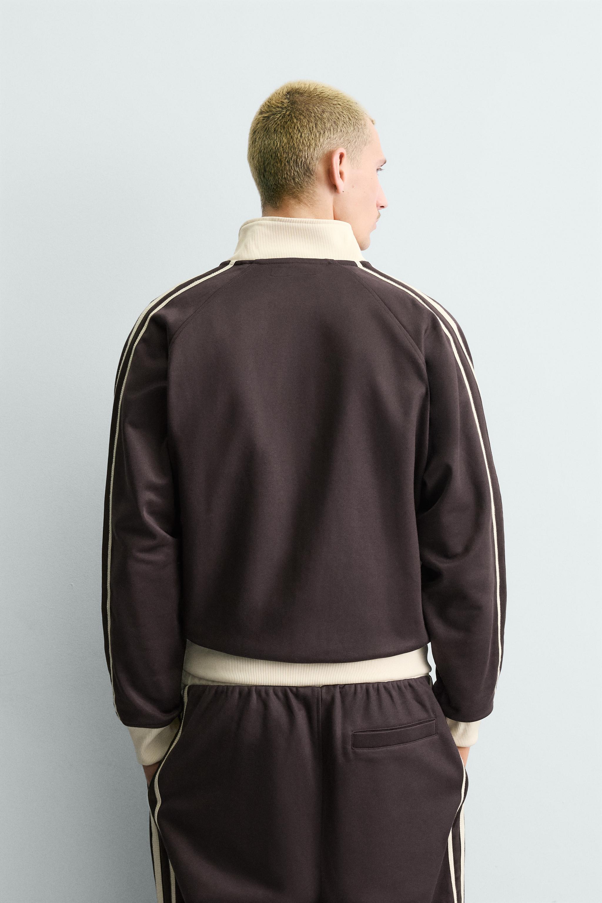 ZARA セットアップ ZIP-UP STRIPED SWEATSHIRT - Blue | ZARA United States
