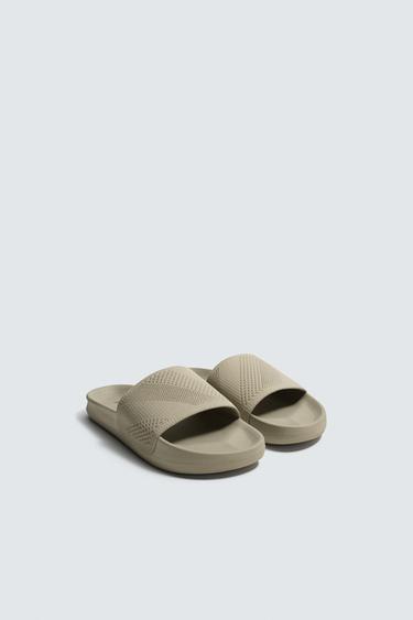 САНДАЛИИ ДЛЯ ПЛЯЖА — Цвет морской волны от Zara
