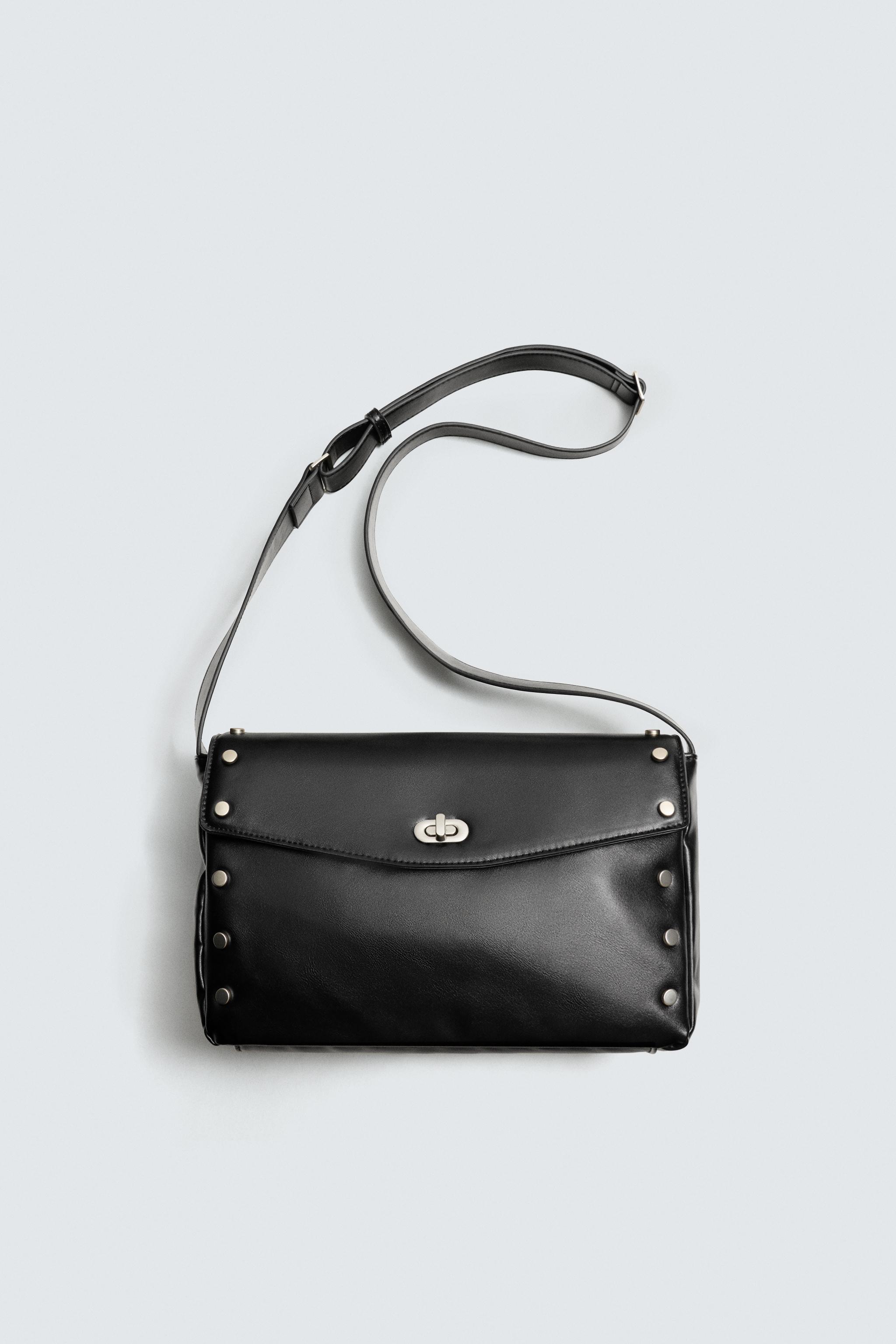 METALLIC DETAIL CROSSBODY BAG - Black | ZARA United States