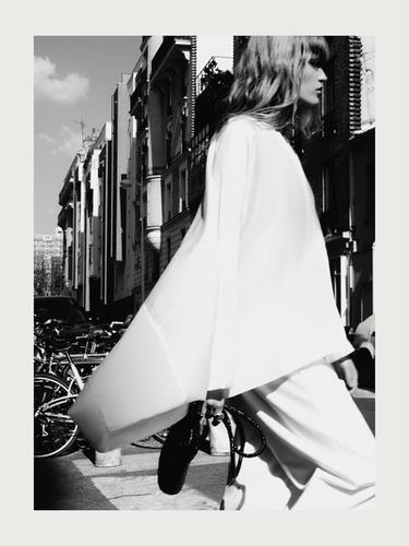 Zara Semi-sheer long flowing shirt - Oyster-white
