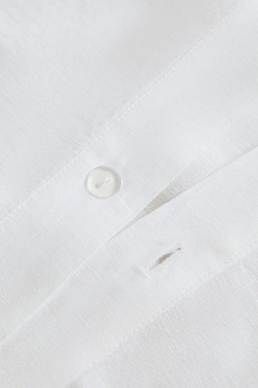 Zara LANENA NAVLAKA ZA POPLUN S AŽUROM – Bijela