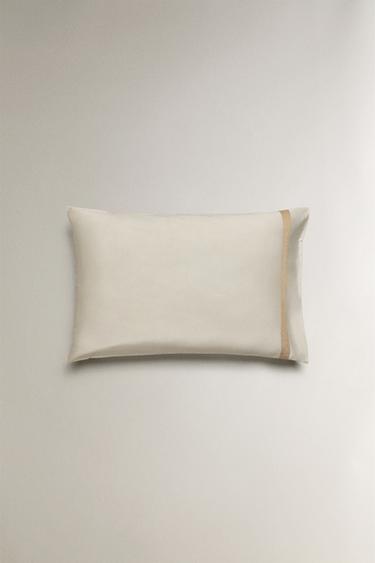 SATEEN PILLOWCASE WITH BORDER (300 THREAD COUNT) - Cava by Zara - Image 2
