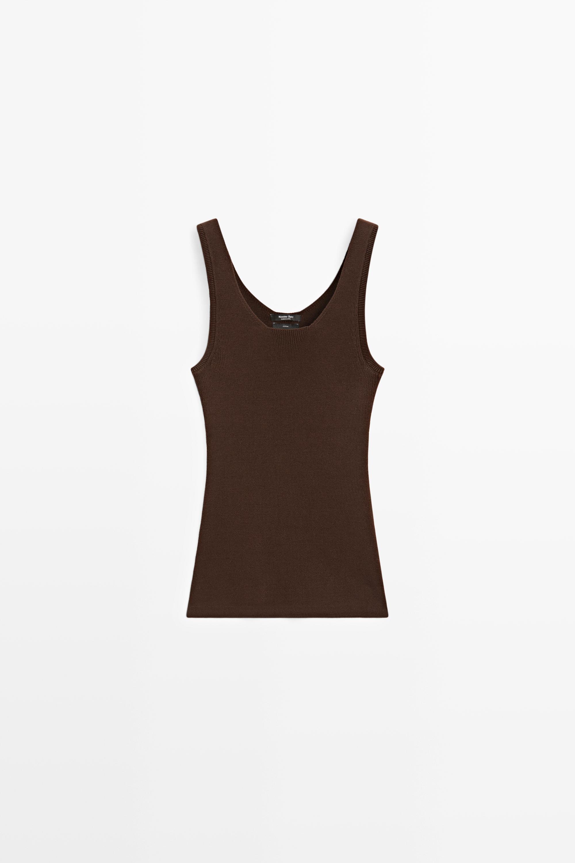 100% cotton ribbed tank top