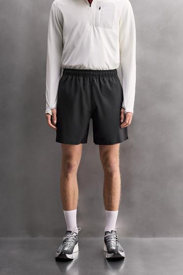 PERFORATED SHORTS - Black by Zara