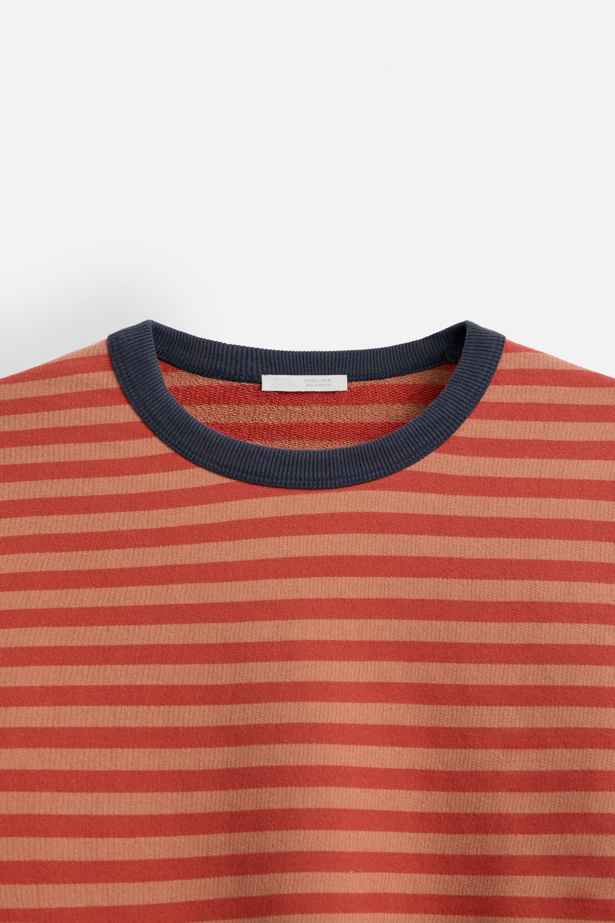 ★ZARA★ WASHED STRIPE SWEATSHIRT WASHED STRIPE SWEATSHIRT - Multicolored | ZARA United States