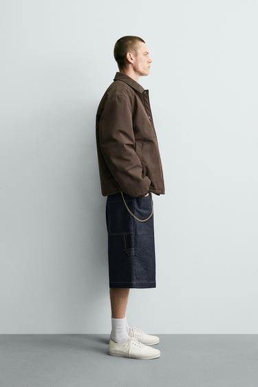 BLOUSON TECHNIQUE MATELASSÉ IMPRIMÉ CONTRASTANT - Marron tabac de Zara - Image 3