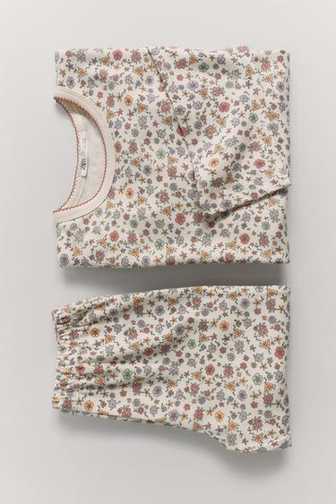 6-14 AÑOS/ PIJAMA FLORECITAS - Crudo de Zara