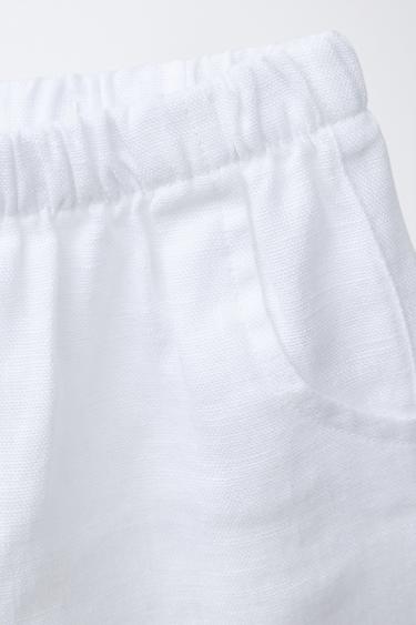 SHORT 100% LIN - Blanc de Zara - Image 2