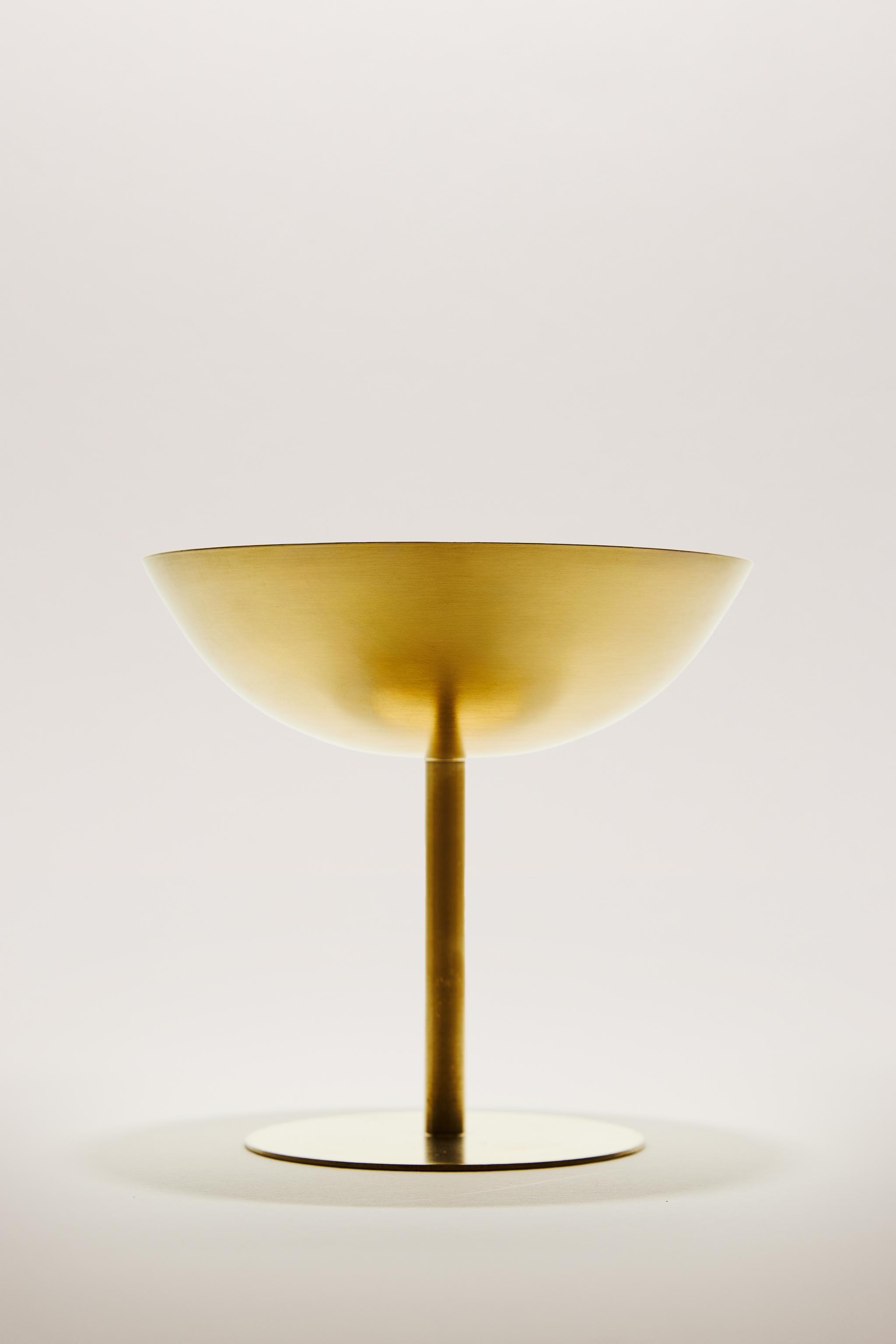TALL GOLD METAL WINE GLASS