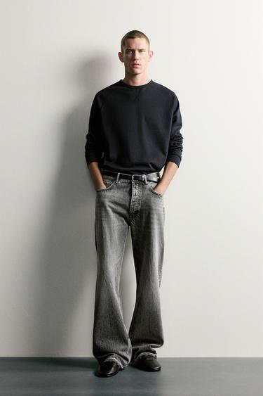 JEANS LOOSE FIT - Gri e mesme nga Zara - Imazh 0