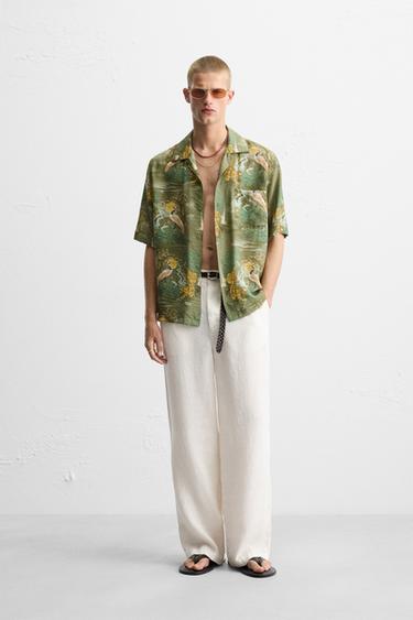 CAMISA ESTAMPADO ANIMALES - Khaki claro de Zara