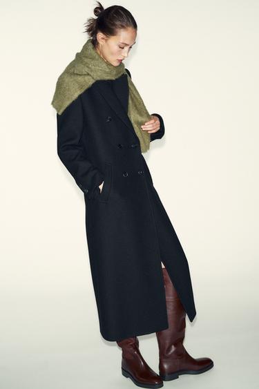 Zara TALL LEATHER BOOTS WITH BUCKLES - Brown