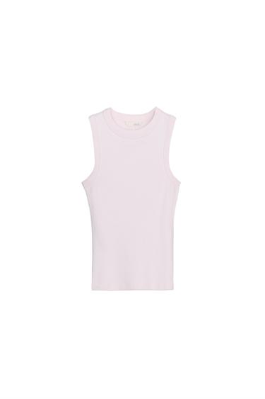 TOP DE TIRANTS RIB - Rosa pastel de Zara