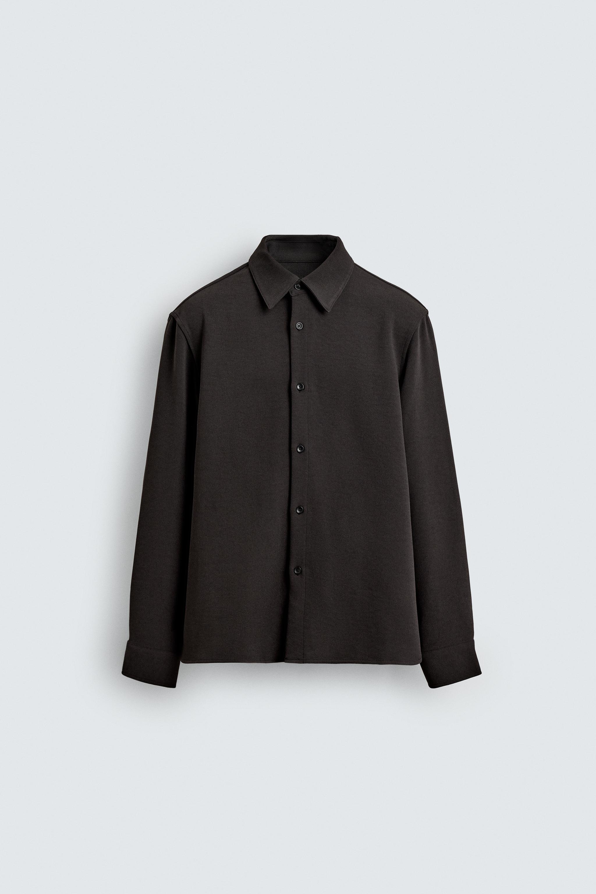 フルイドリラックスフィットシャツ - ブラウン | ZARA Japan / 日本