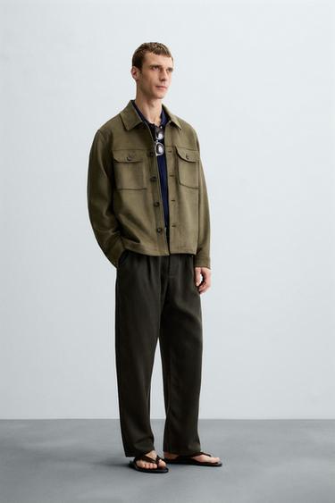 SOBRECAMISA AMB EFECTE D'ANT - Oliva de Zara