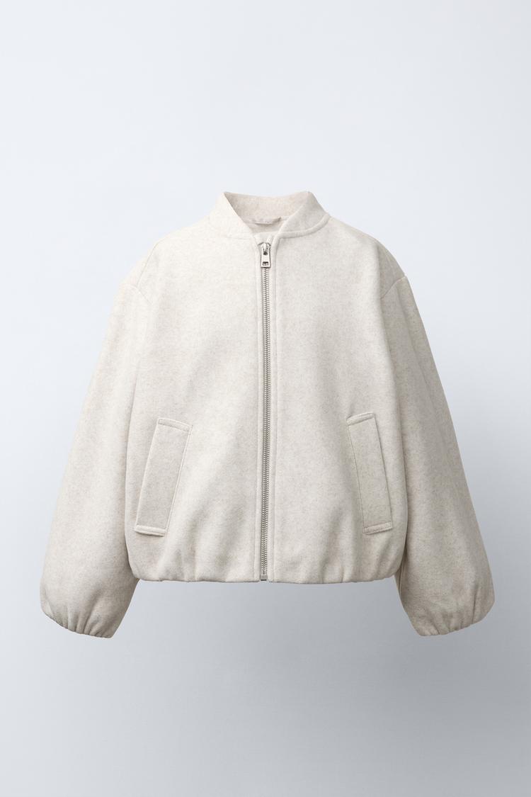 SOFT BOMBER JACKET Light beige ZARA United Kingdom