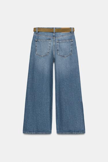 JEAN Z.08 COURT ET LARGE TAILLE HAUTE CEINTURE - Bleu moyen de Zara - Image 8