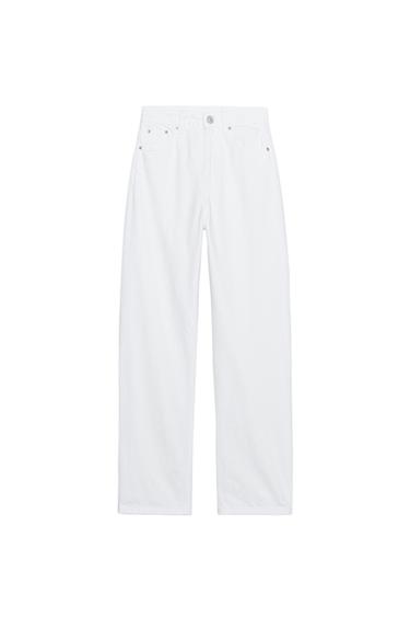 JEANS TRF MOM FIT TIRO ALTO - Blanco de Zara
