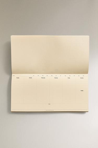 WEEKLY PLANNER WITH GOLDEN RIMS - Ecru by Zara - Image 3