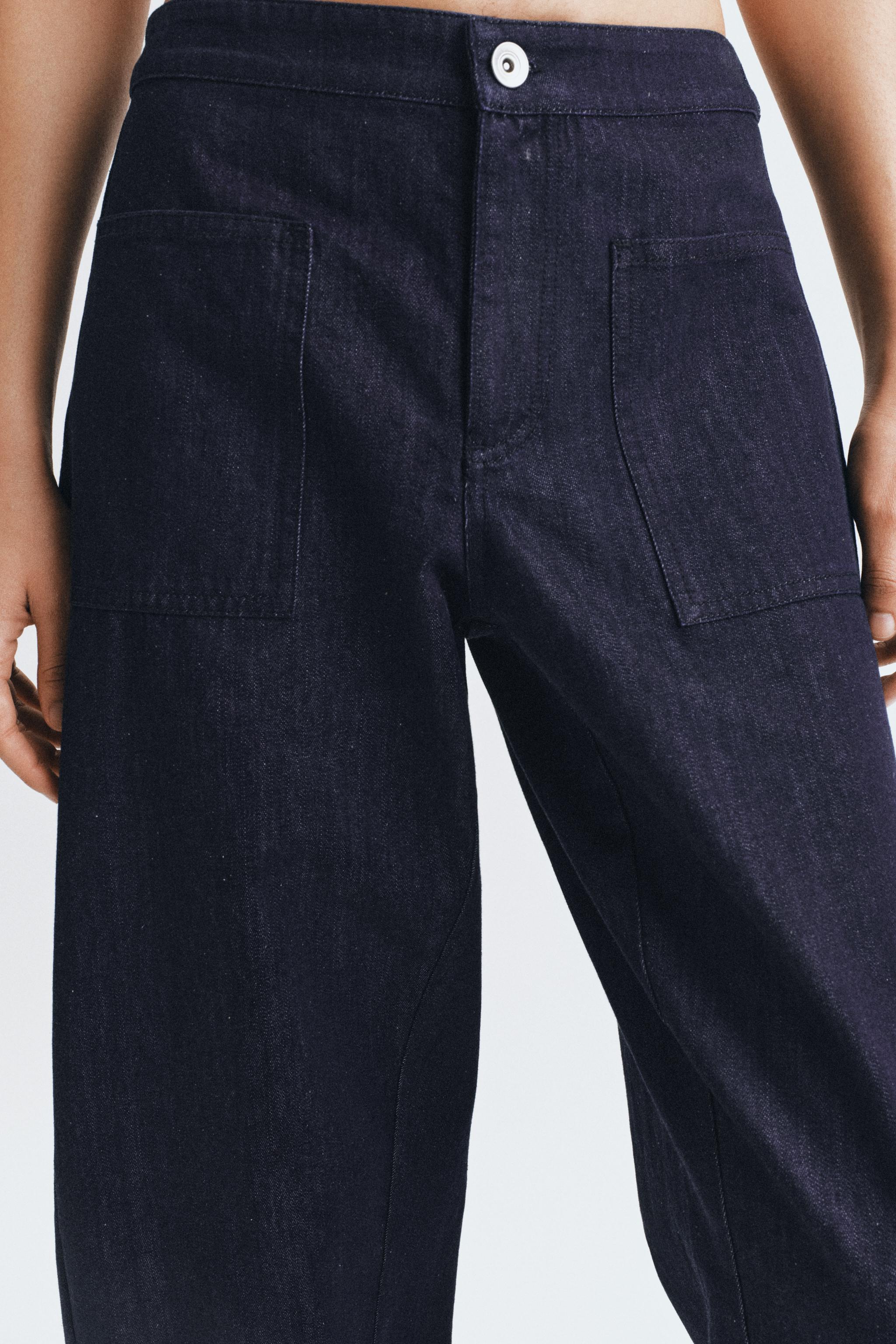 ZW COLLECTION BARREL POCKET DENIM PANTS