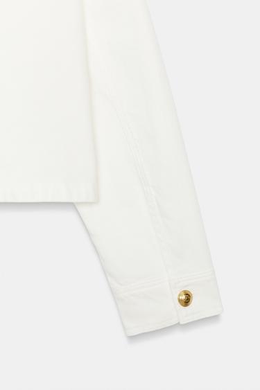 BLOUSON BOUTONS DORÉS - Blanc de Zara - Image 9