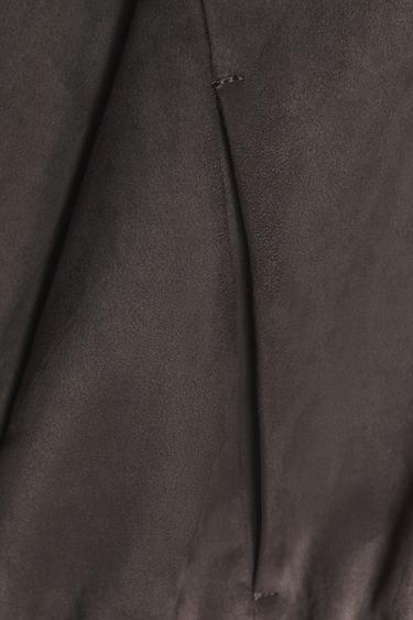Zara FAUX SUEDE JACKET - Chocolate