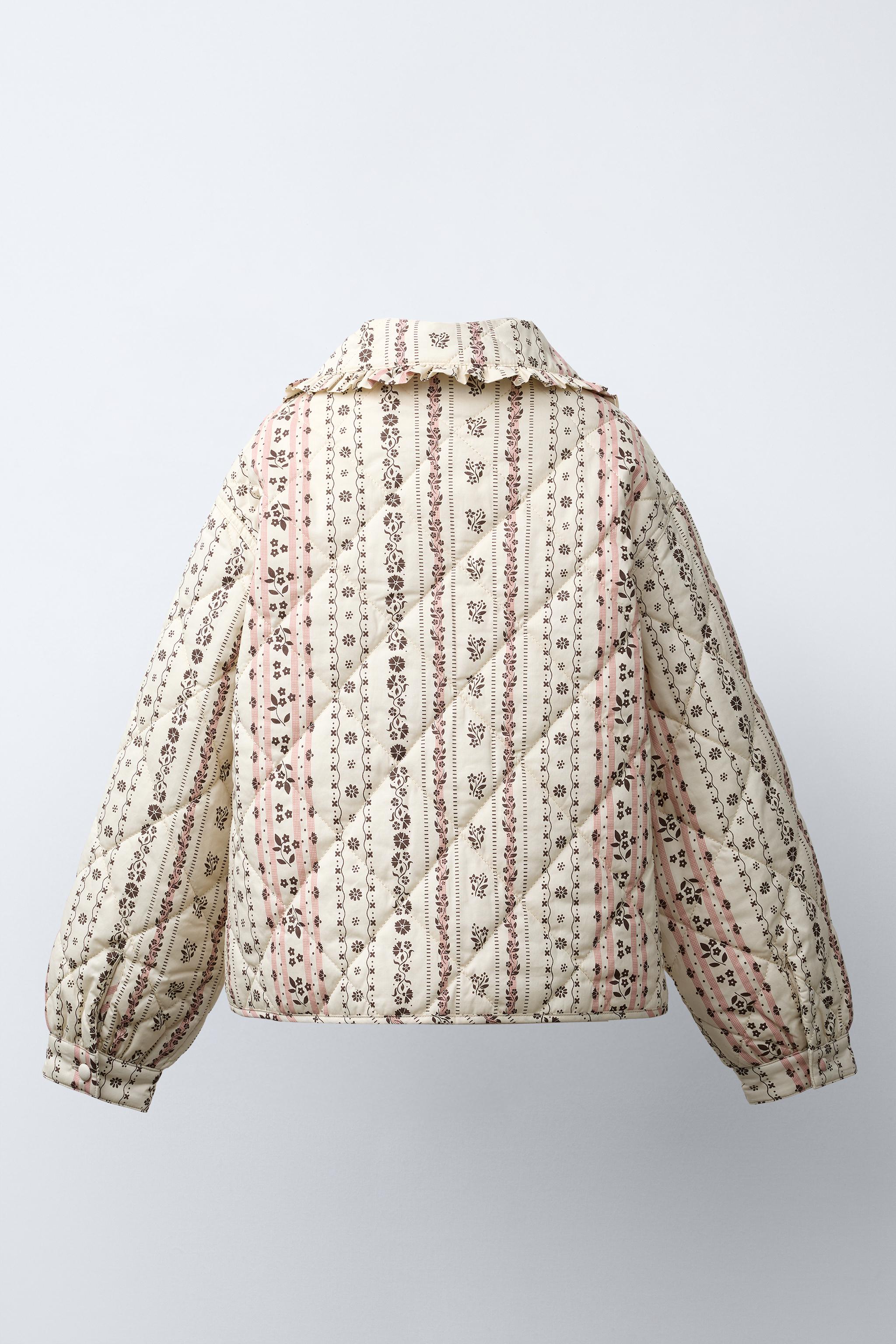 レア 未使用タグ付き ZARA プリントデザイン 中綿 パファー ジャケット ZARA - ZARA フェイクファー フード付きダウンパフジャケットの