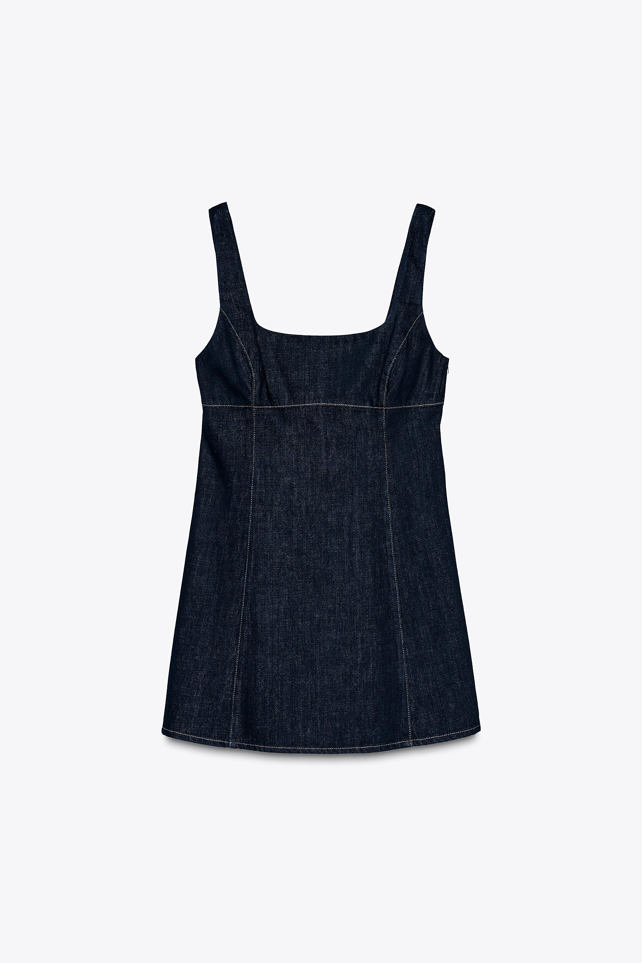 【ZARA】TRF デニムワンピース 6929/085/443 TRF デニムワンピース - ダークインディゴブルー | ZARA Japan