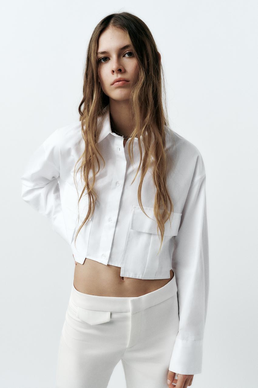 Zara, Tops, Zara White Satin Corset Style Crop Top