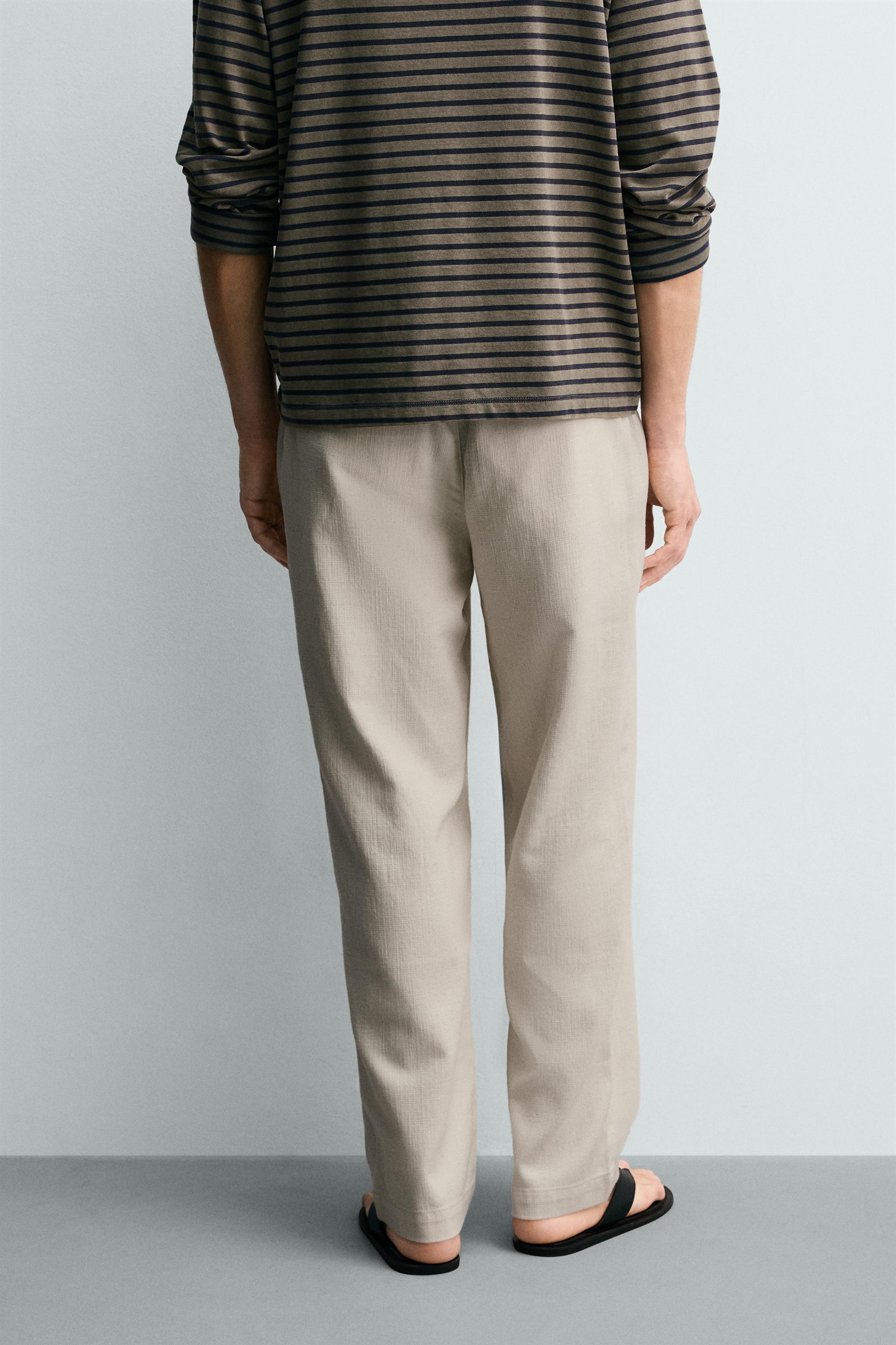 PANTALON COUPE DÉCONTRACTÉE STRUCTURÉ
