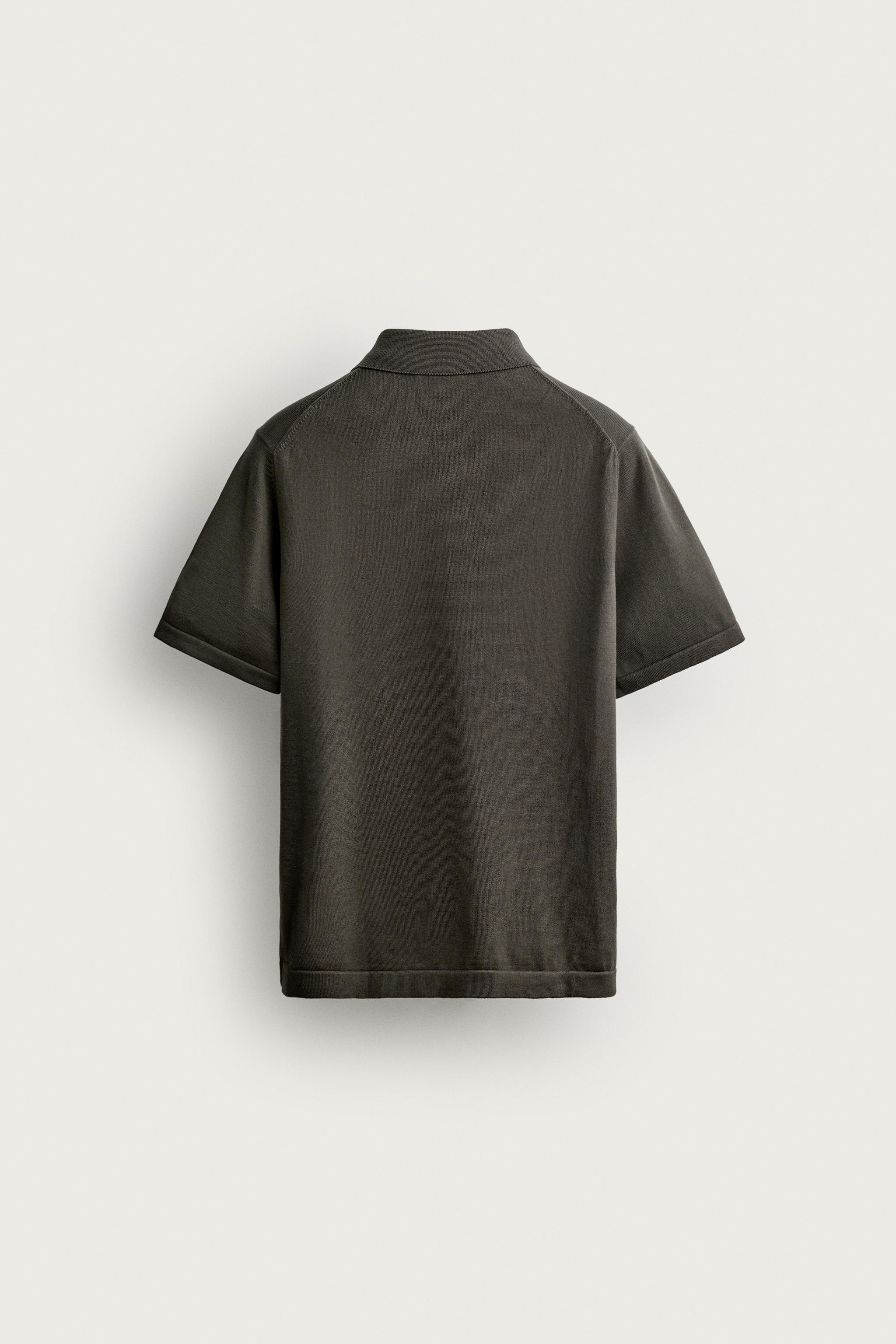 Мужские рубашки Zara RELAXED FIT KNIT SHIRT — фото 9