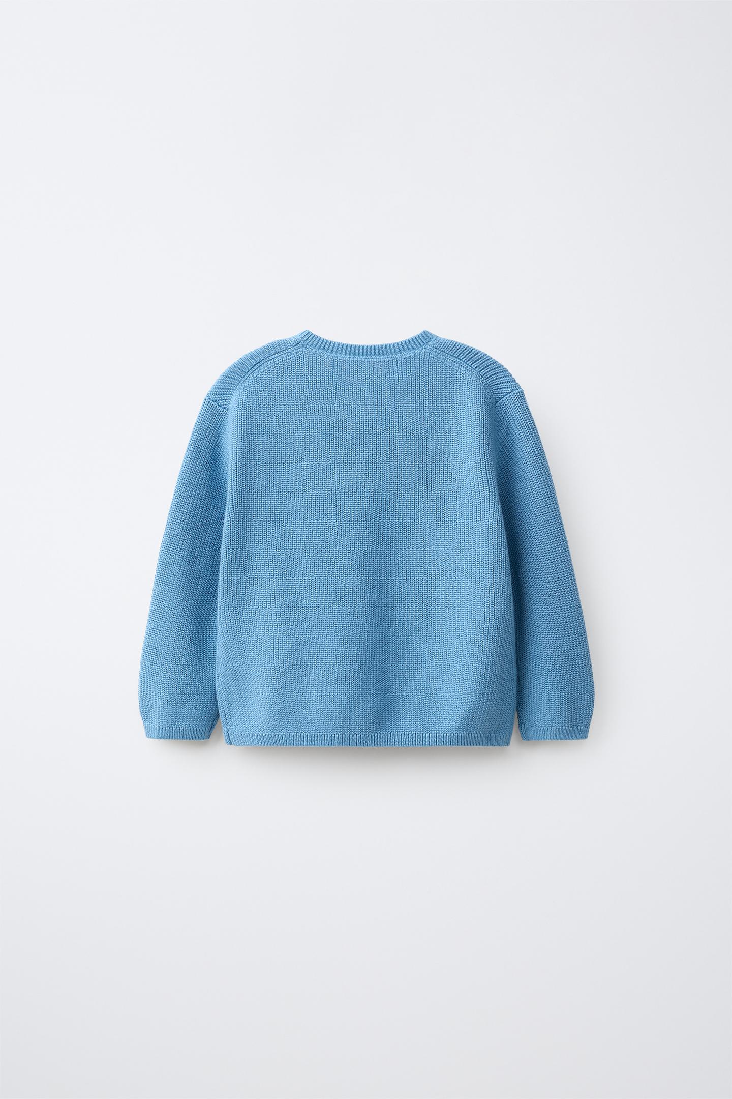 Детский кардиган Zara Purl Knit, цвет: Синий — фото 2