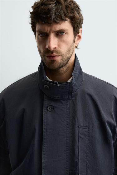 TECHNICAL JACKET WITH CONTRAST LINING - Navy blue by Zara - Image 4
