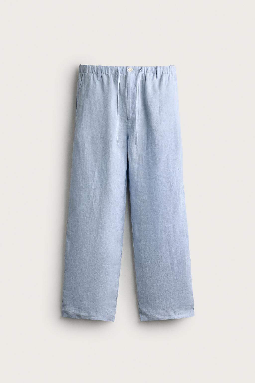 100% LINEN RELAXED FIT TROUSERS
