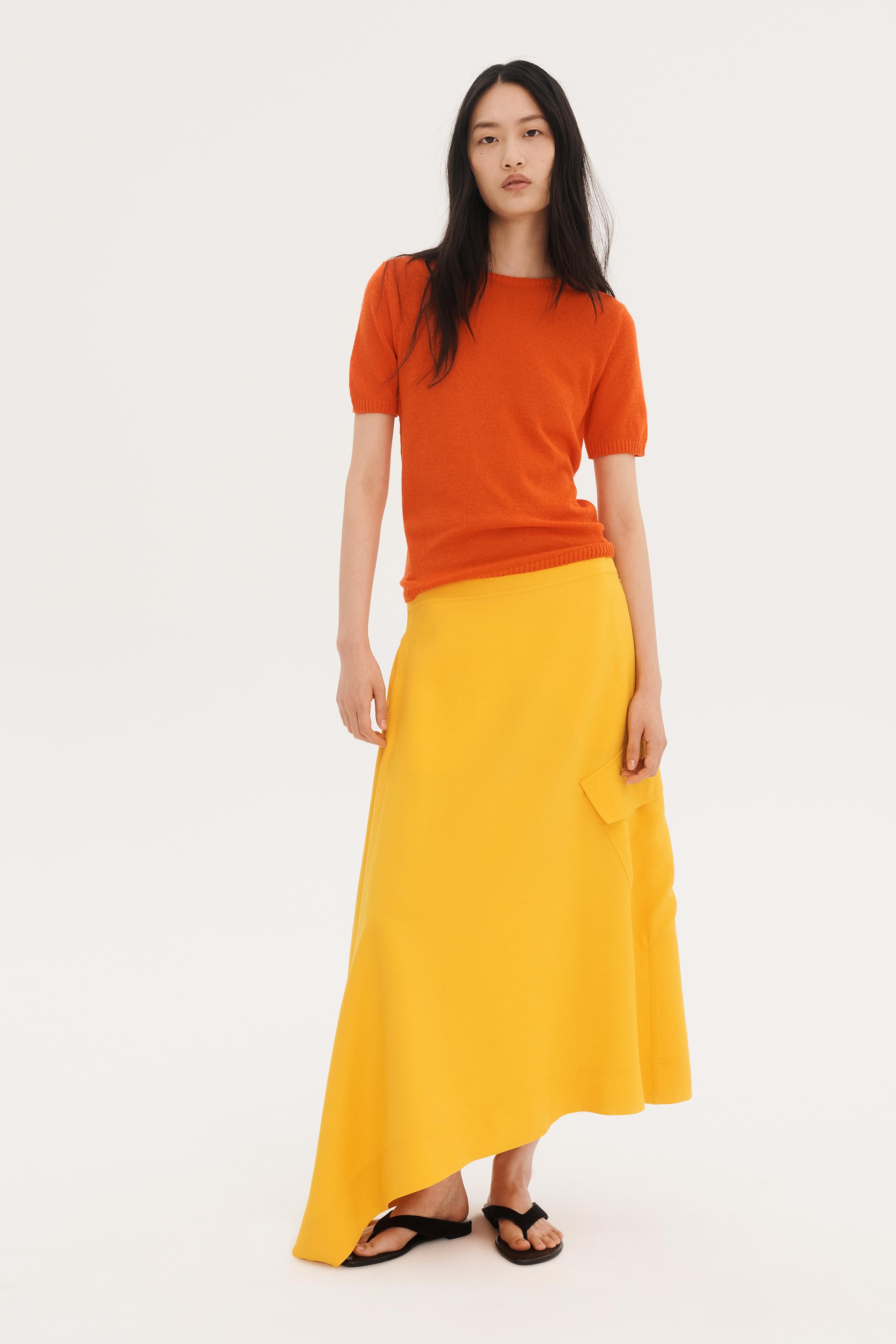 SHRT KNT CTTN 16 — Orange