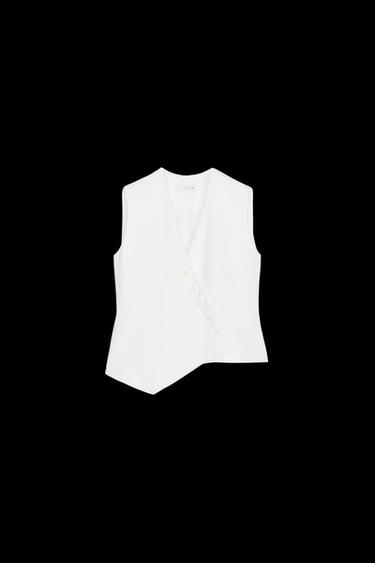 ASYMMETRISCHE WESTE – ZW COLLECTION - Cremefarben von Zara - Bild 0